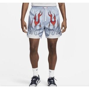 NWT Nike Sportswear Woven Flow Flames Americana Blue Shorts DV9628-425 Men's M